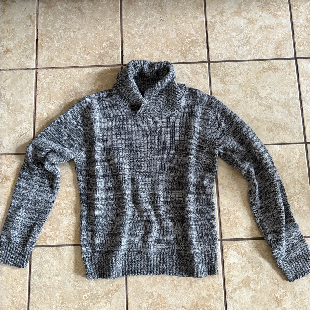 Gray Turtleneck Sweater for Men